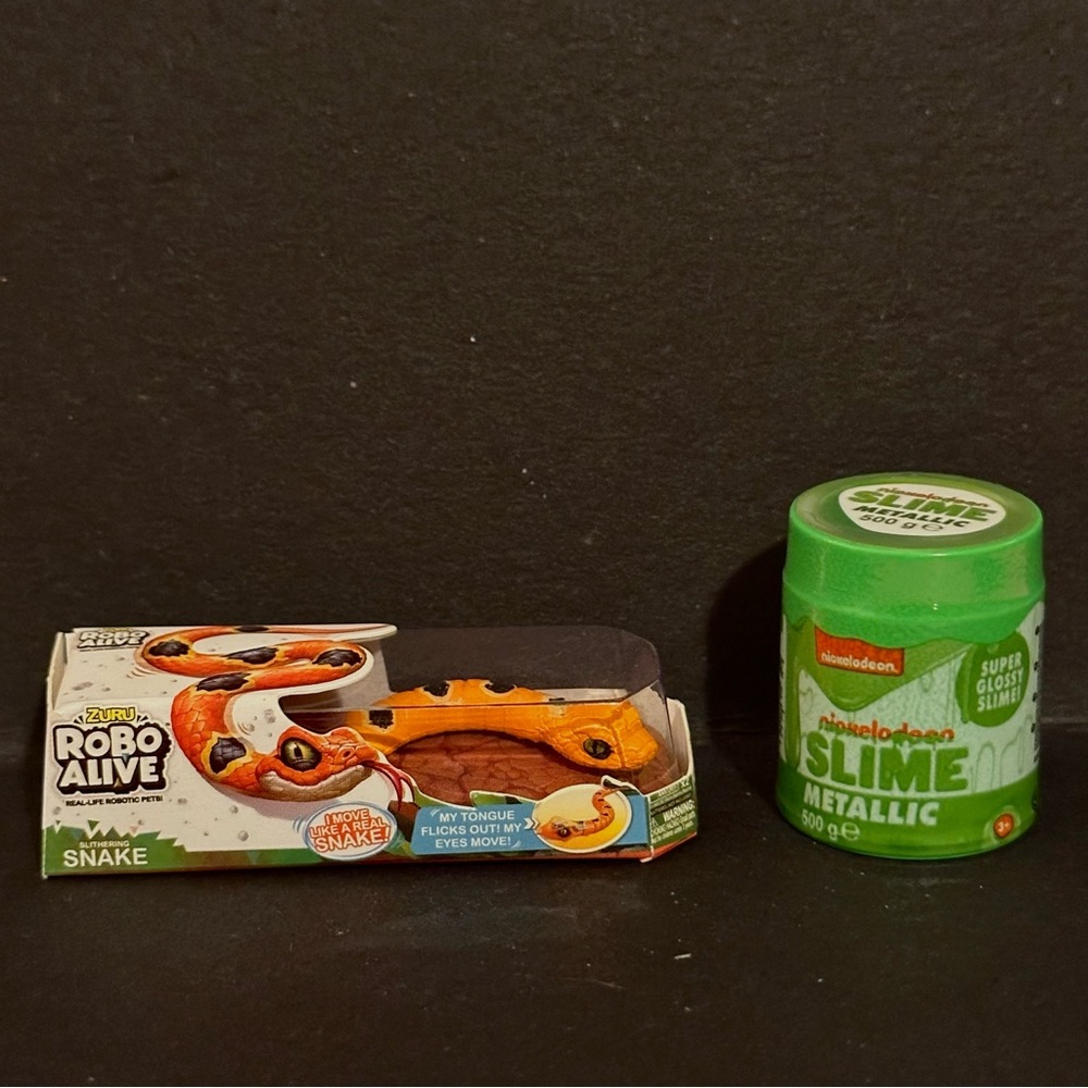 Zuru Mini Brands Robo Alive Snake Toy & Nickelodeon Green Slime